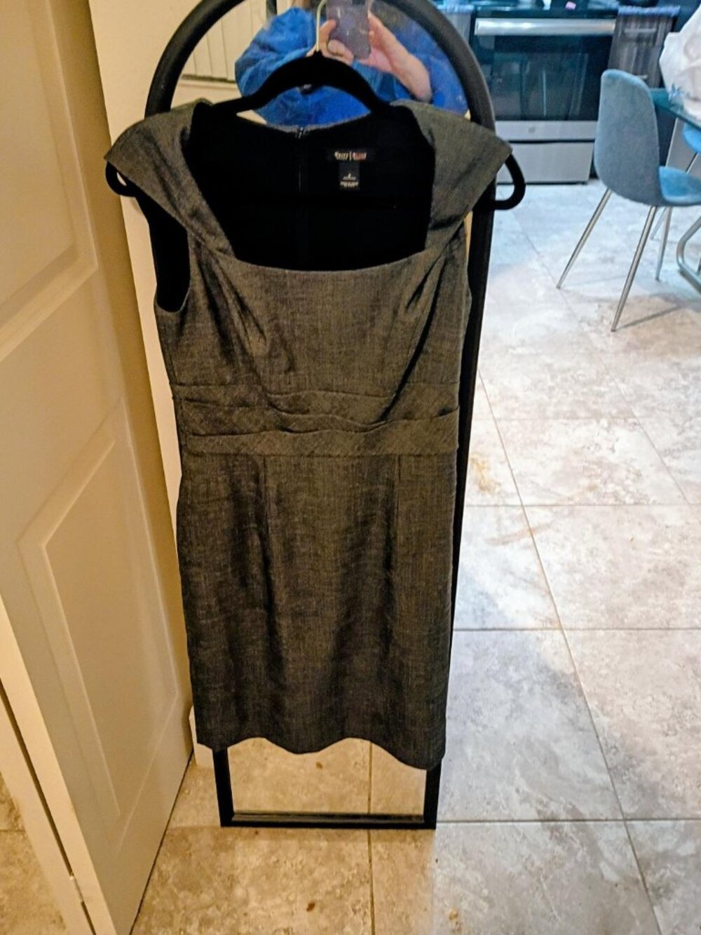 White House Black Market Gray Cocktail Dress